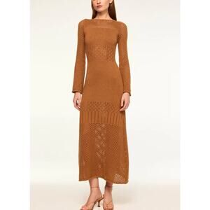Misa Los Angeles Anu Maxi Knit Dress Camel Size Small NWOT Cotton Cashmere